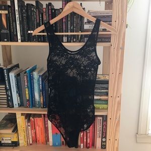 American Apparel black lace bodysuit